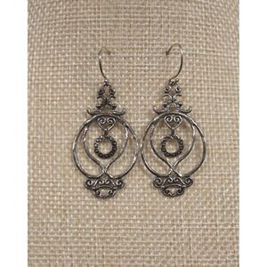 Sterling Silver Organic Spiral Dangle Earrings By Zuman 925 Israel